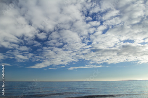 Cloudscape with stratocumulus clouds over horizon