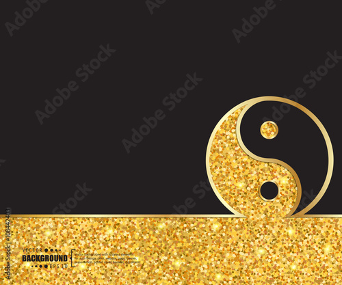 Creative vector Yin Yang. Art illustration template background. For presentation, layout, brochure, logo, page, print, banner, poster, cover, booklet, business infographic, wallpaper, sign, flyer.