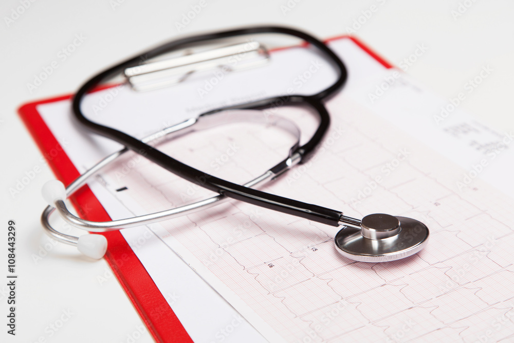 Medical report and cardiogram Medical report and cardiogram