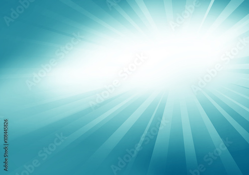 Blue or turquoise background with spot or sunbeam