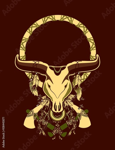 bull skull tattoo