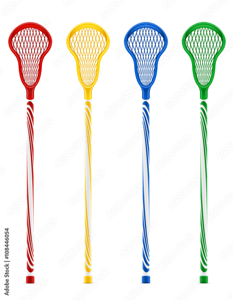 lacrosse sticks vector illustration