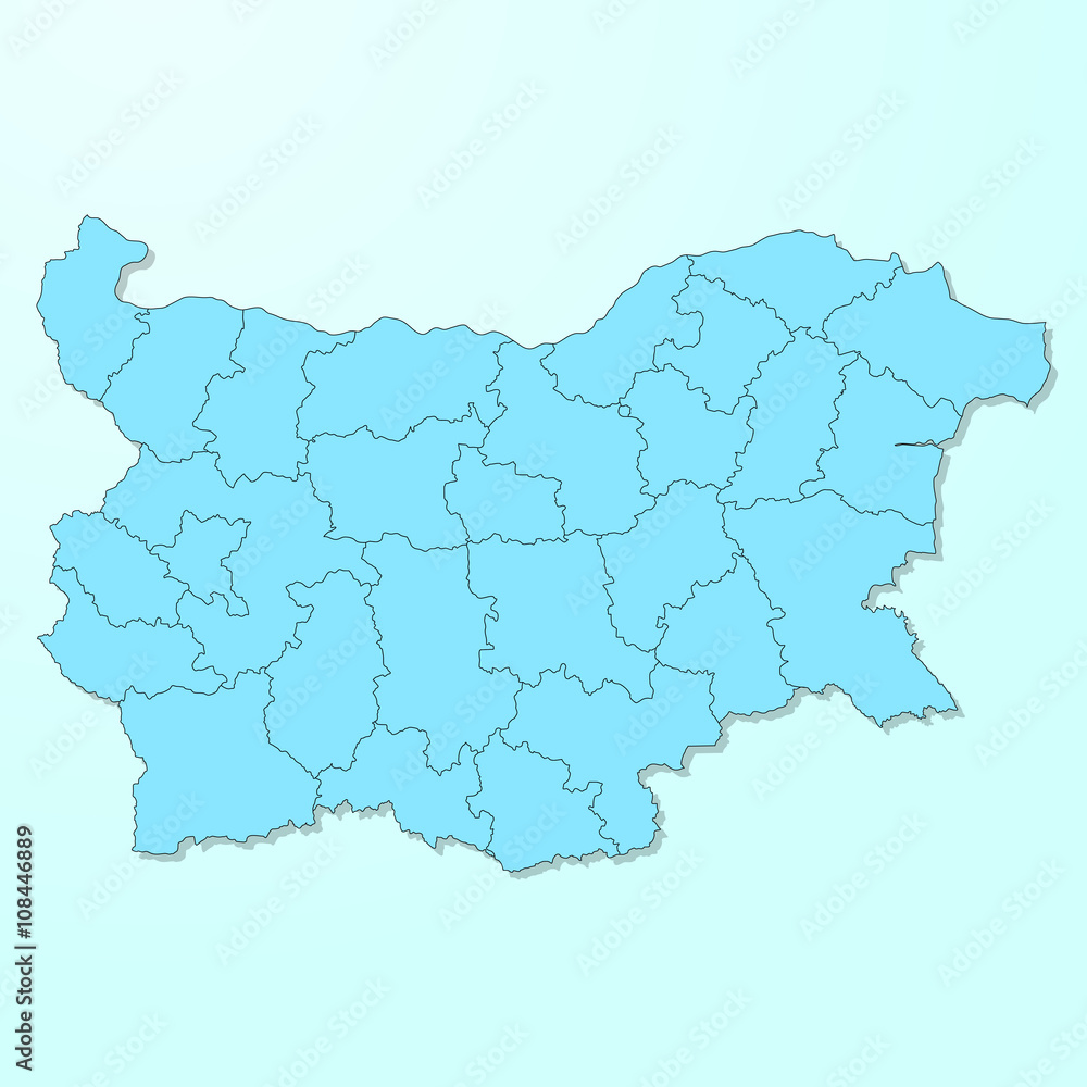 Bulgaria blue map on degraded background vector