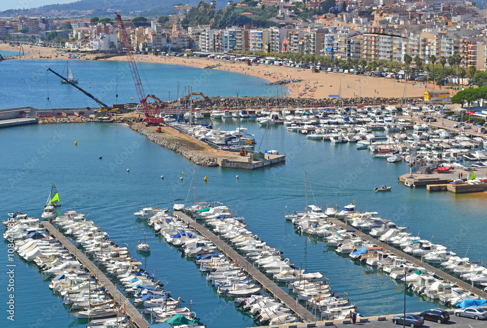 seaport in Blanes Spain