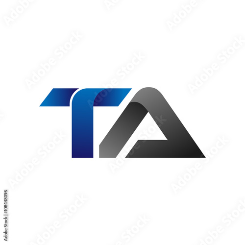 Modern Simple Initial Logo Vector Blue Grey Letters ta Free Download Modern Simple Initial Logo Vector Blue Grey Letters ta - GFXLoad