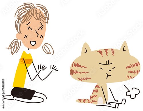 ふてくされる猫