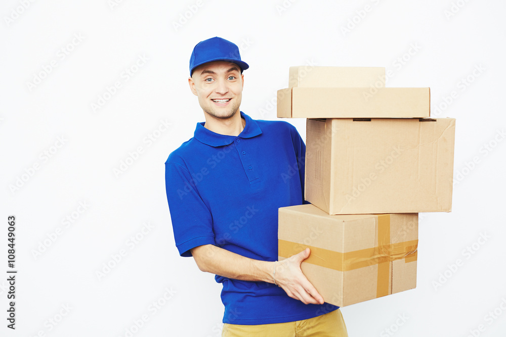 Courier with boxes Courier with boxes