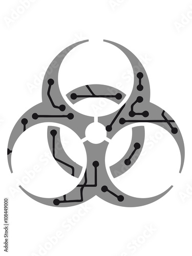 circuitry electrically symbol toxic virus bacteria zombie apocalypse biohazard ill pandemic electrician infect cool