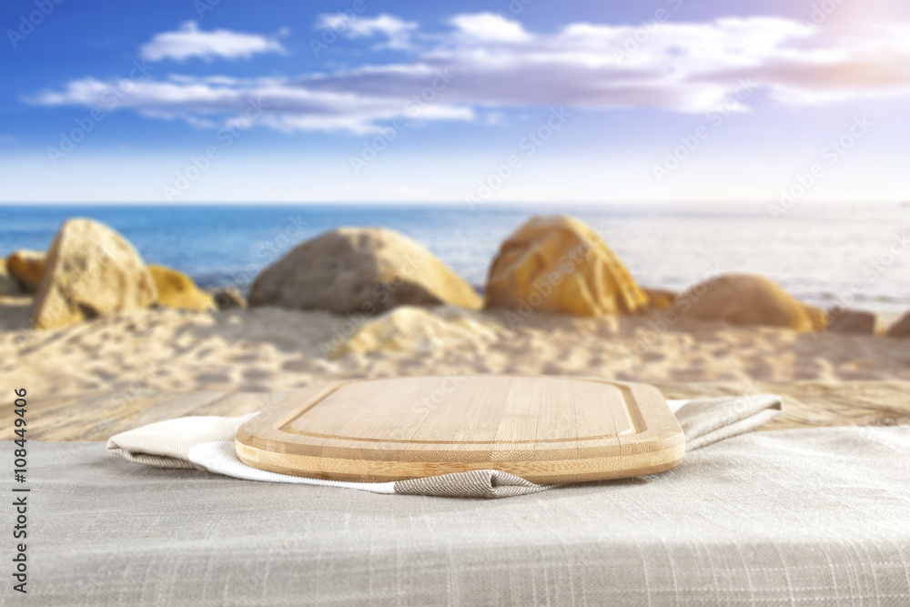 Obraz premium wooden pier and free space