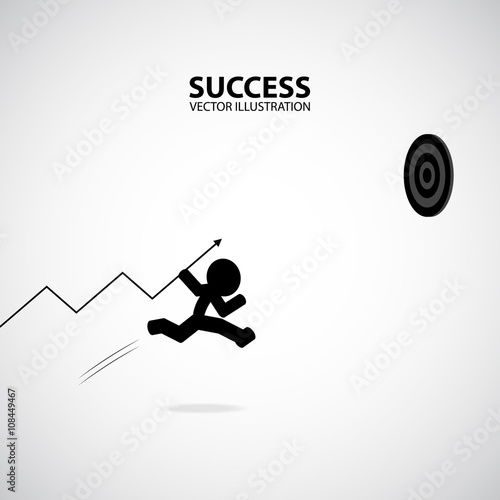 Silhouette Graphic Design. Success Concept.