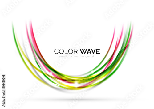 Glossy wave isolated on white background 