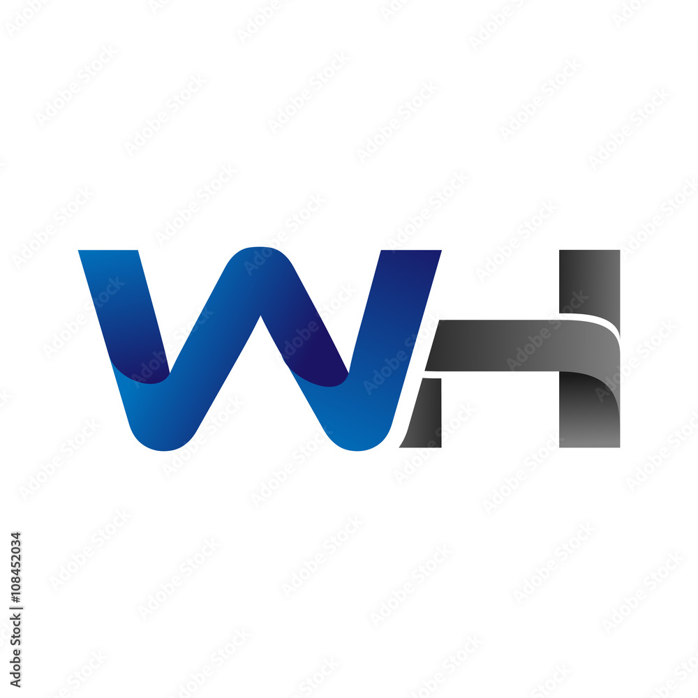 Modern Simple Initial Logo Vector Blue Grey Letters wh Modern Simple Initial Logo Vector Blue Grey Letters wh