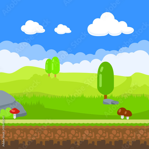 Game Background  cartoon nature landscape 