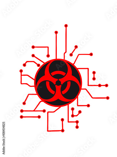 circuitry electrically symbol toxic virus bacteria zombie apocalypse biohazard sick electrician pandemic infected photo