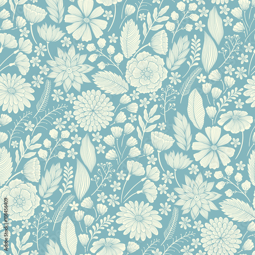 Fototapeta Naklejka Na Ścianę i Meble -  Seamless Floral Pattern