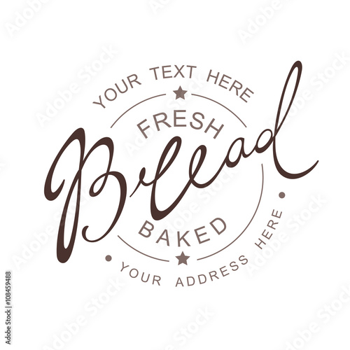 Bread Calligraphic Label
