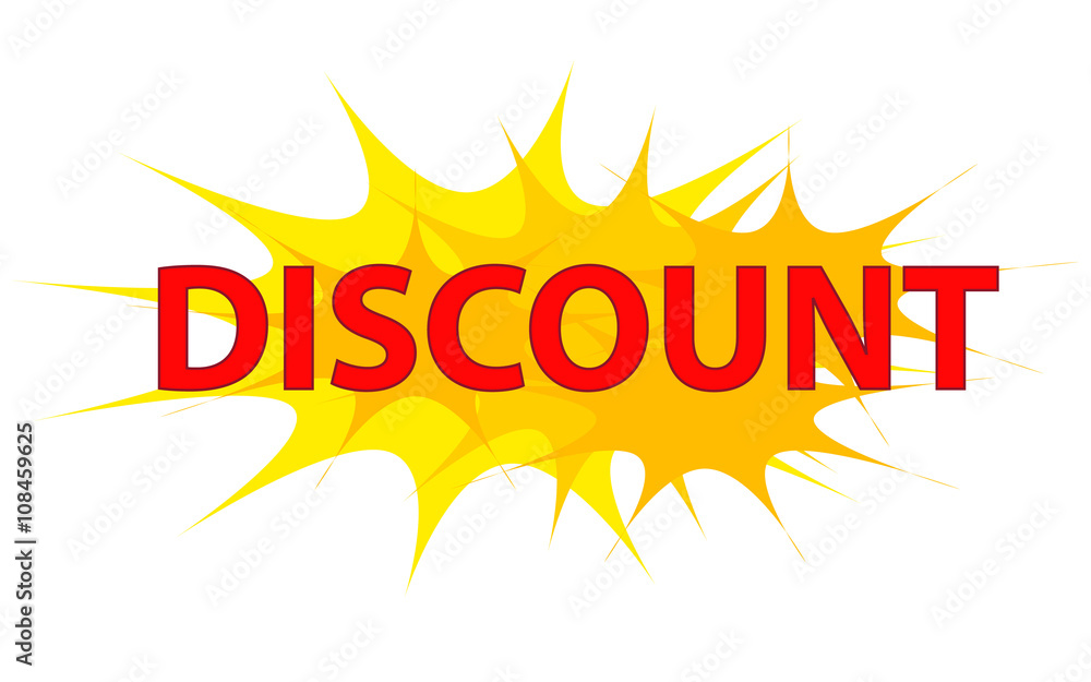Naklejka premium red sign DISCOUNT