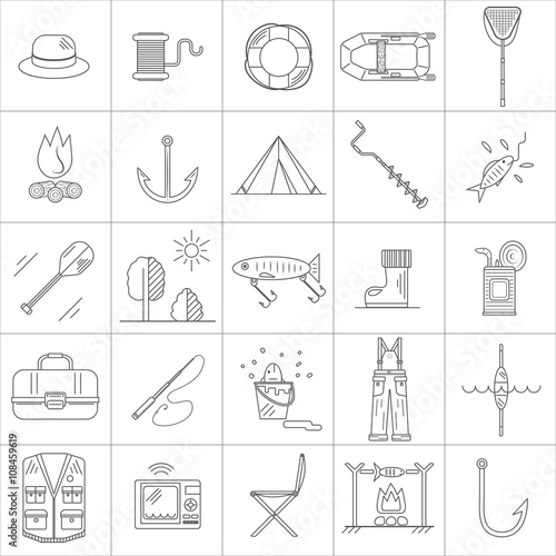 Fishing Line icons.