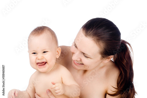 happy mother with child