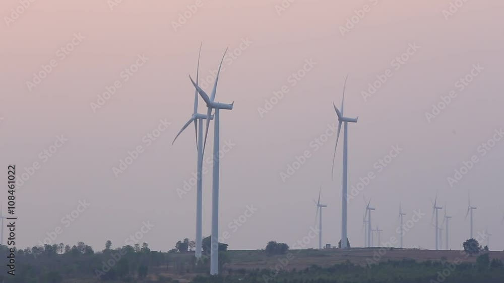 Wind turbines generating electricity, Thailand Wind turbines generating electricity, Thailand