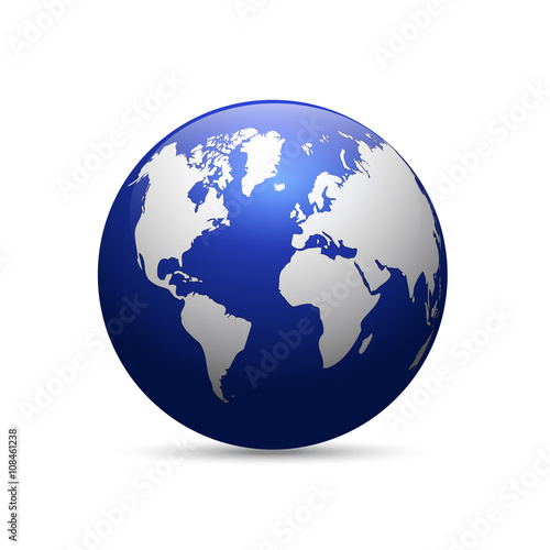 Earth icon on white background.