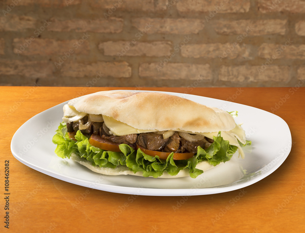 Naklejka premium The Beirut - A Brazilian Sandwich