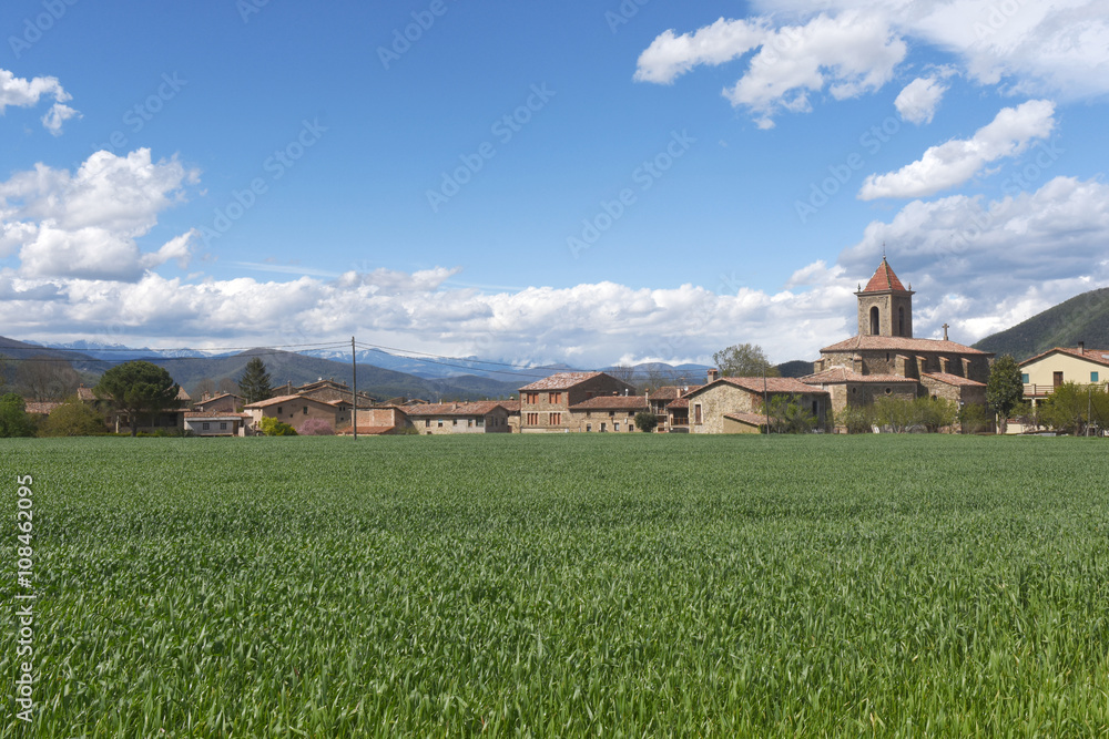 Village of Els Hostalets, Garrotxa, Girona province, Catalonia, Spain Village of Els Hostalets, Garrotxa, Girona province, Catalonia, Spain