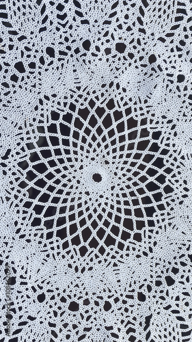 Fototapeta Naklejka Na Ścianę i Meble -  knitted or crochet texture, handmade lacy background
