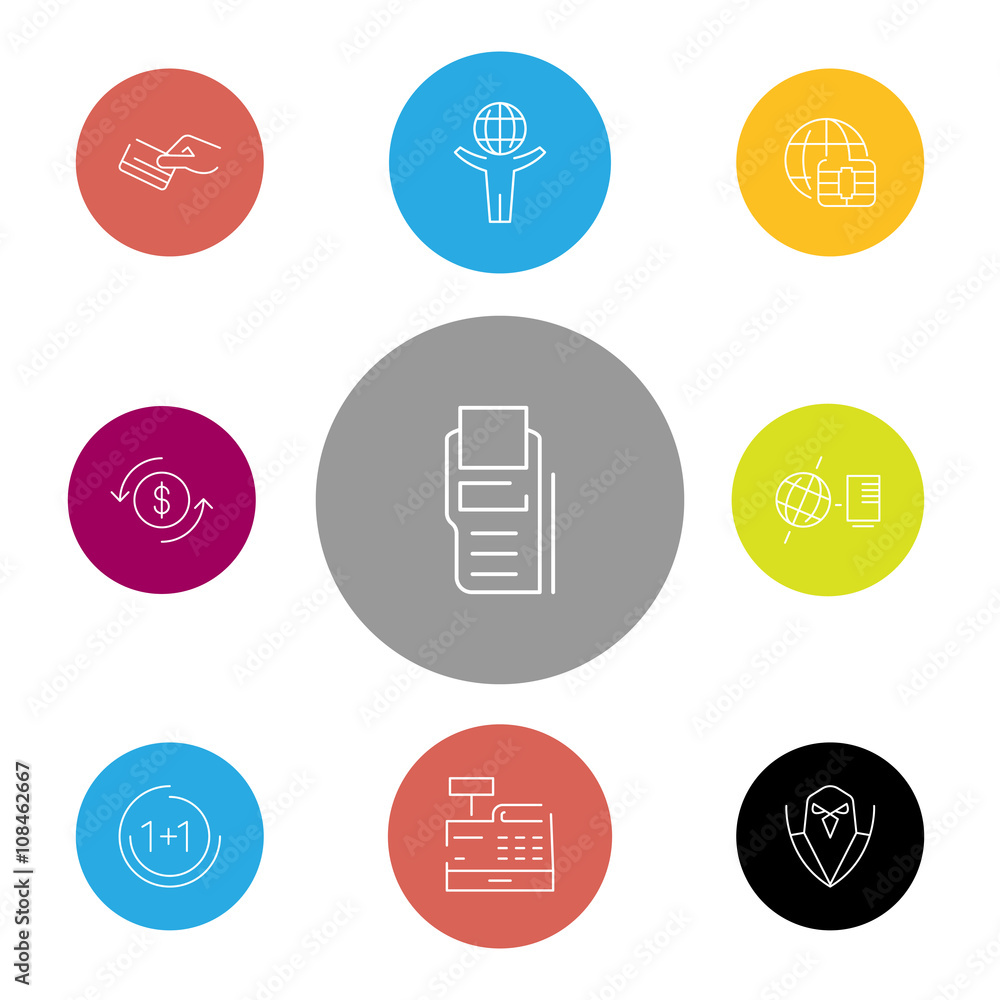 Fototapeta premium Flat Icon Payment and security