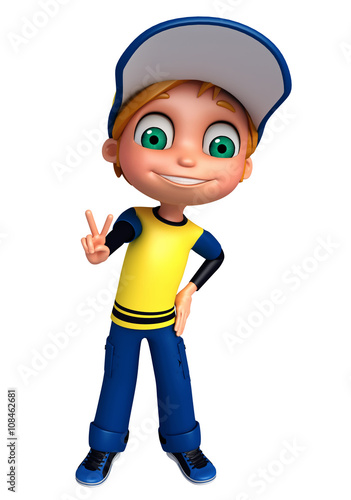 3D Render of Little  boy thumbs up pose © visible3dscience
