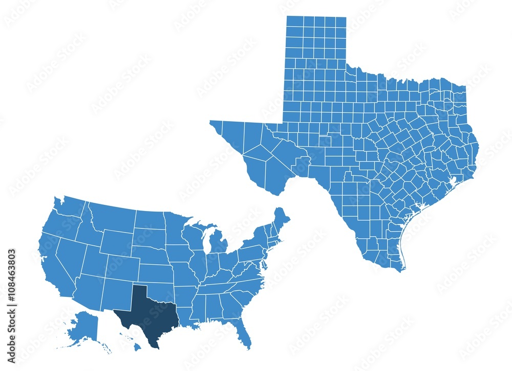 Fototapeta premium Texas map