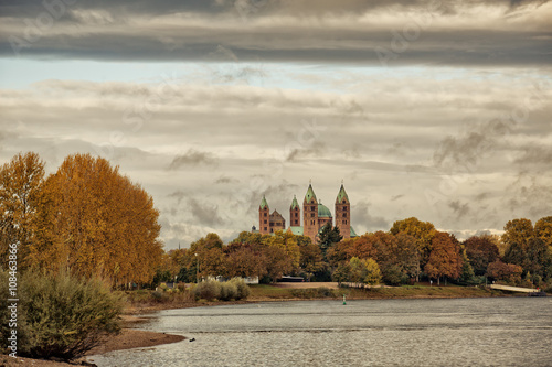 Kaiserdom Speyer vom Rhein aus gesehen photo