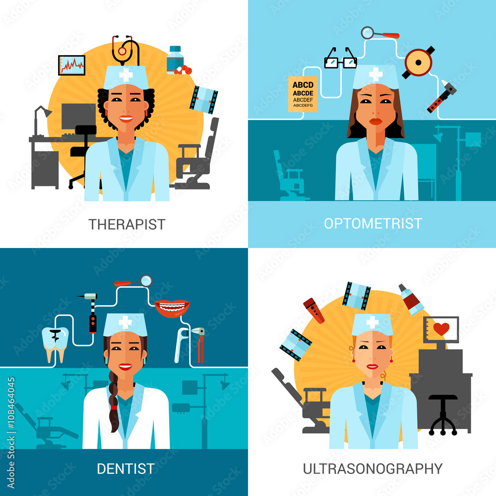 Medical Workers Concept Set Medical Workers Concept Set