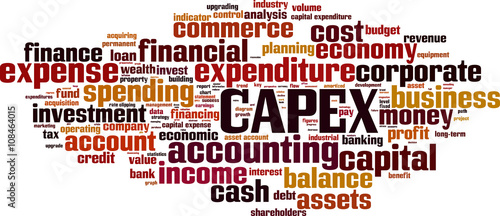 CAPEX word cloud concept. Vector illustration