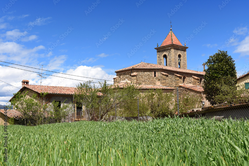 Fototapeta premium Village of Els Hostalets, Garrotxa, Girona province, Catalonia, Spain