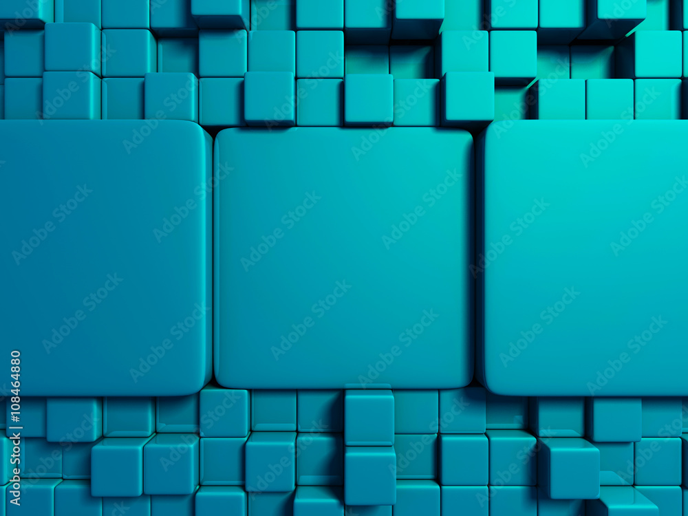 Fototapeta premium abstract blue cubes design background