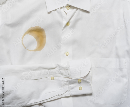 Bild auf Leinwand coffee stain on a shirt