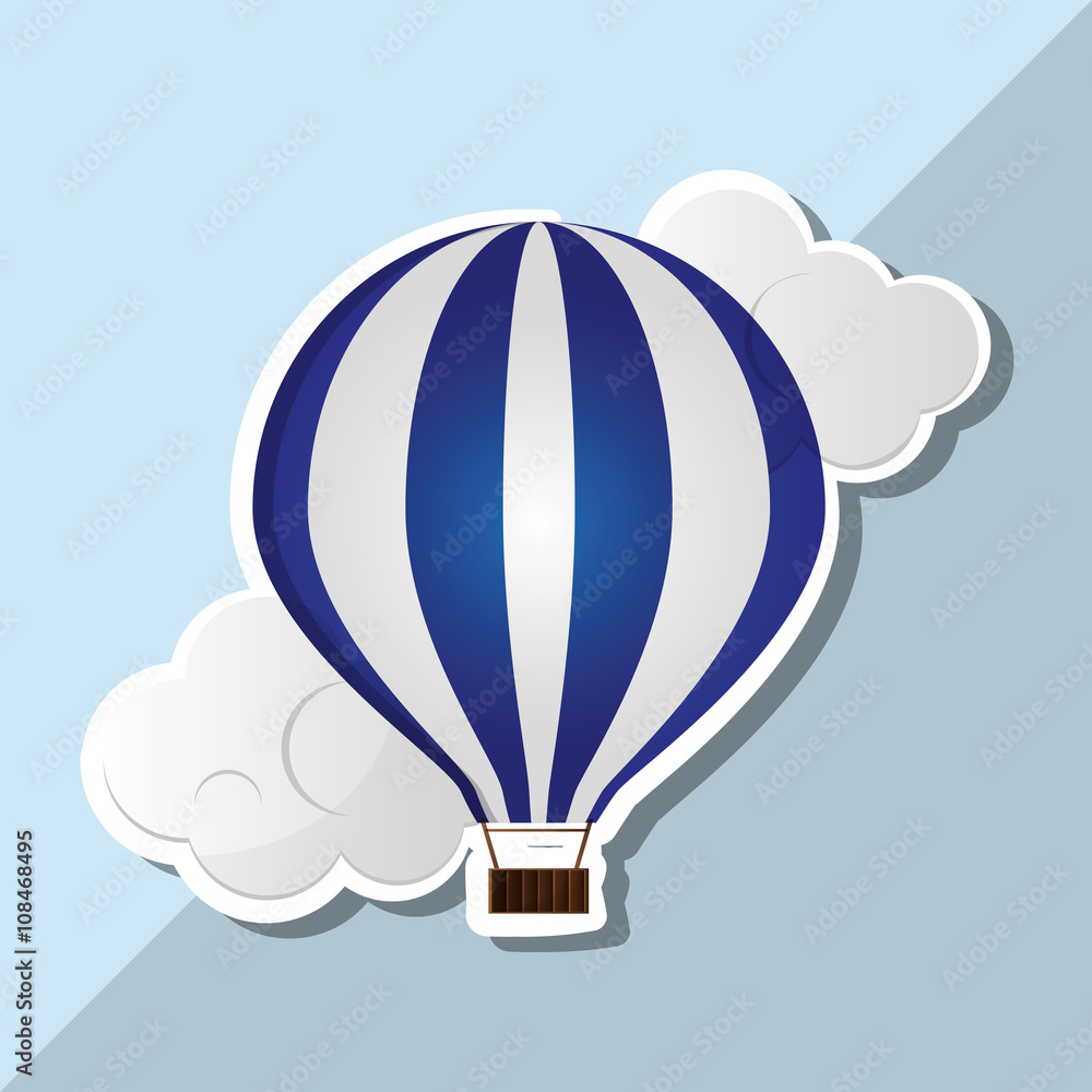 Fototapeta premium Hot air balloon graphic , vector illustration
