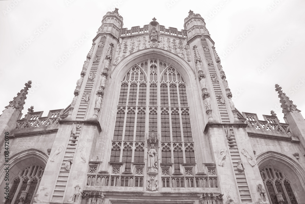 Facade of Abbey, Bath