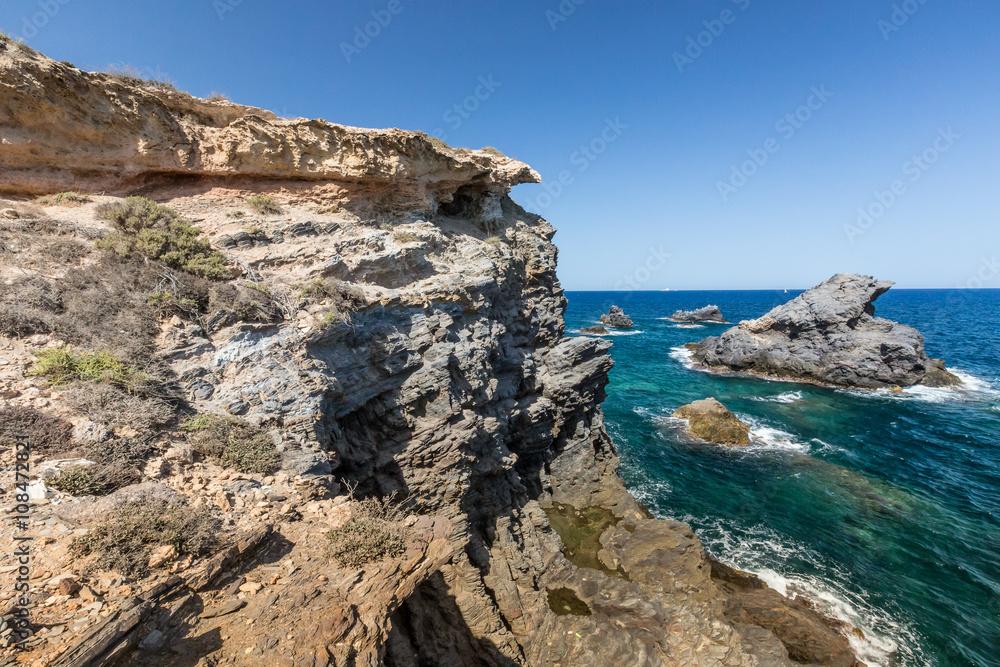 Mediterranean seascape near San Javier - obrazy, fototapety, plakaty 