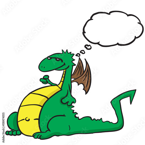 dragon with thought bubble