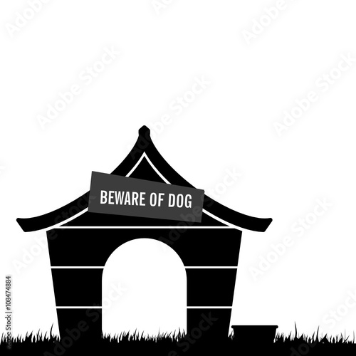 dog house black illustration