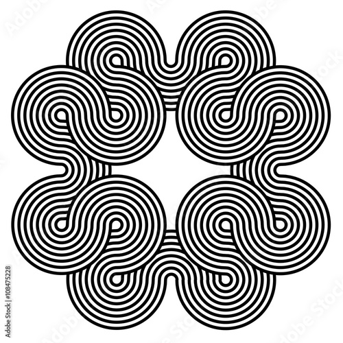 Black and white spiral background