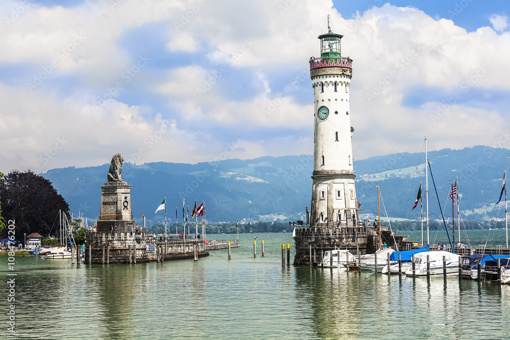 Harbour and Lighthouse, Lindau, Bodensee