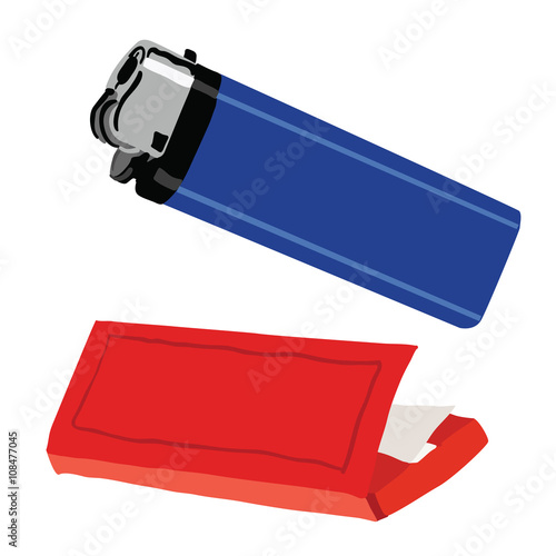 lighter and cigarette paper