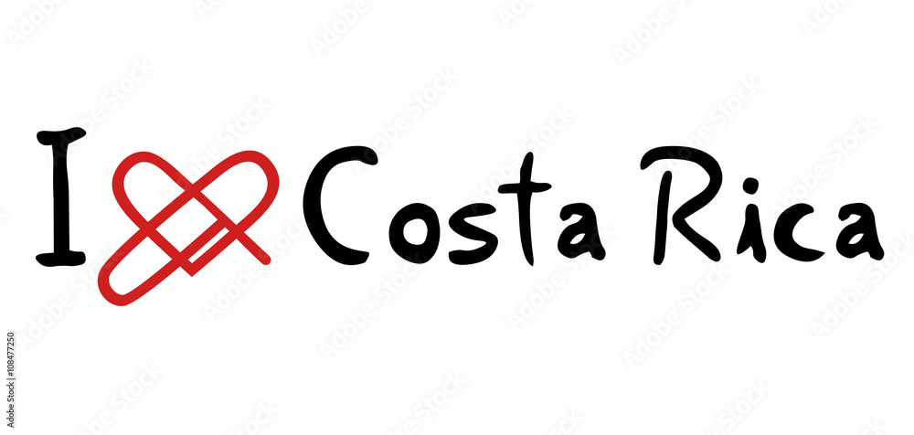 Costa Rica love icon