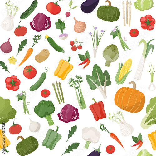 Fresh vegetables pattern