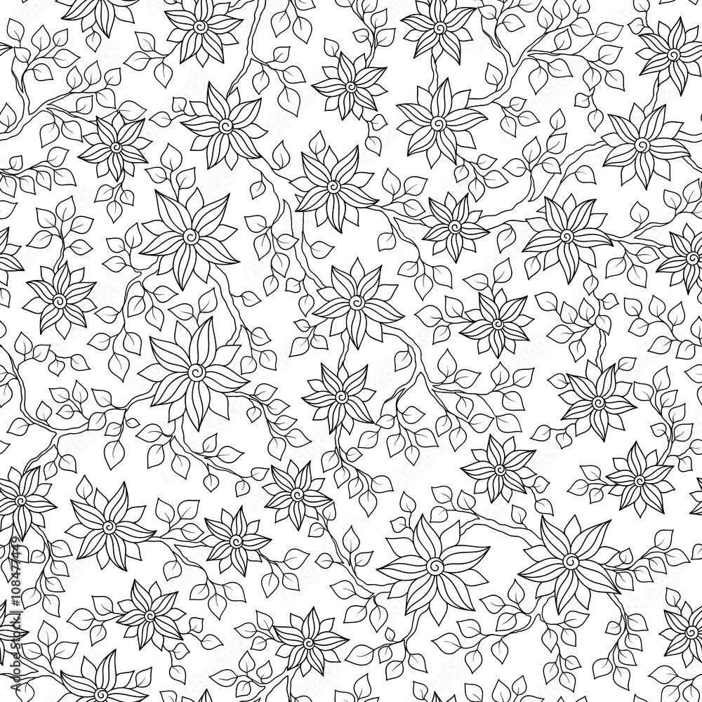 Obraz premium Seamless Pattern for coloring book.