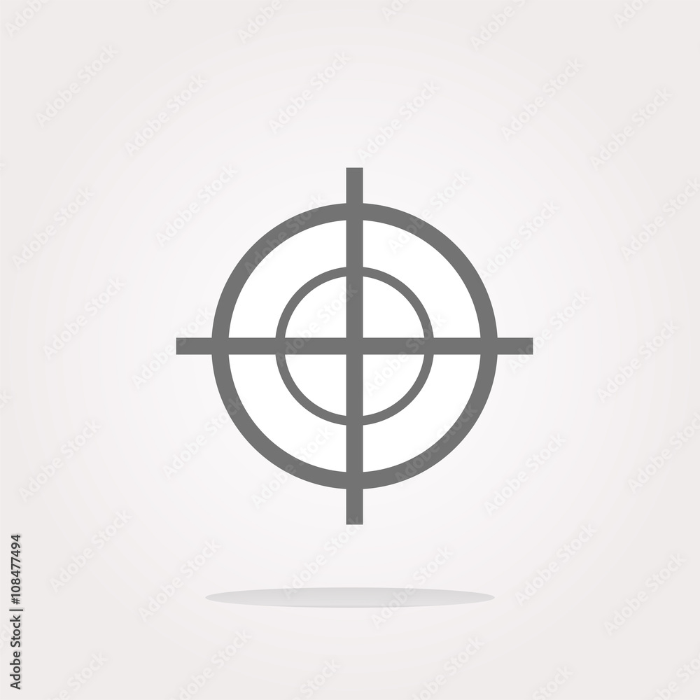vector target icon, isolated on white background vector target icon, isolated on white background