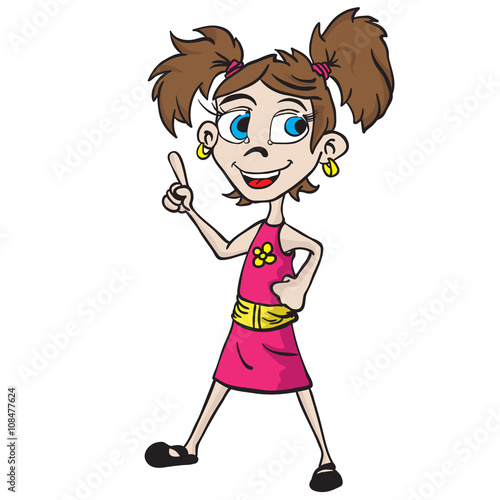 little girl in pink dress